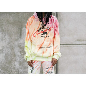 NWT Honor The Gift Men's Inner City Physical Ed Tie Dye Hoodie Sweatshirt L